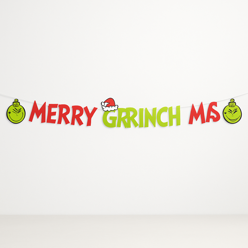 Dr. Seuss Grinch Christmas Letter Banner