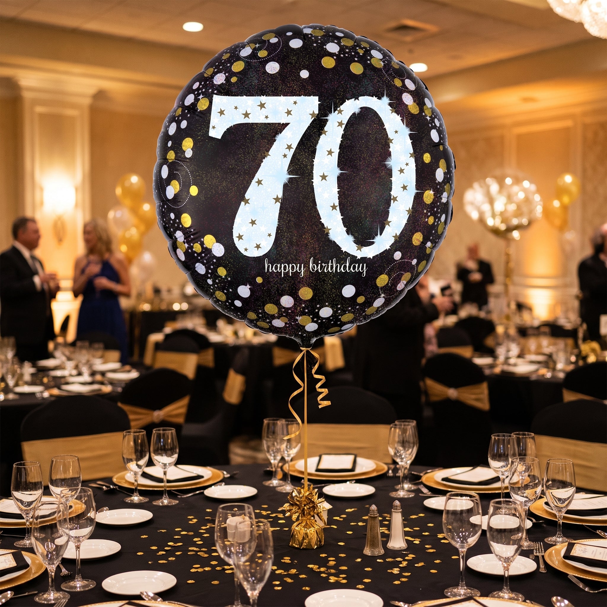 70th Birthday Sparkle Foil Balloon - 18 Inch