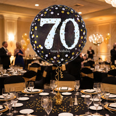 70th Birthday Sparkle Foil Balloon - 18 Inch