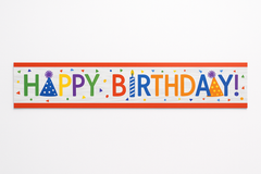Colorful Confetti Time Birthday Banner