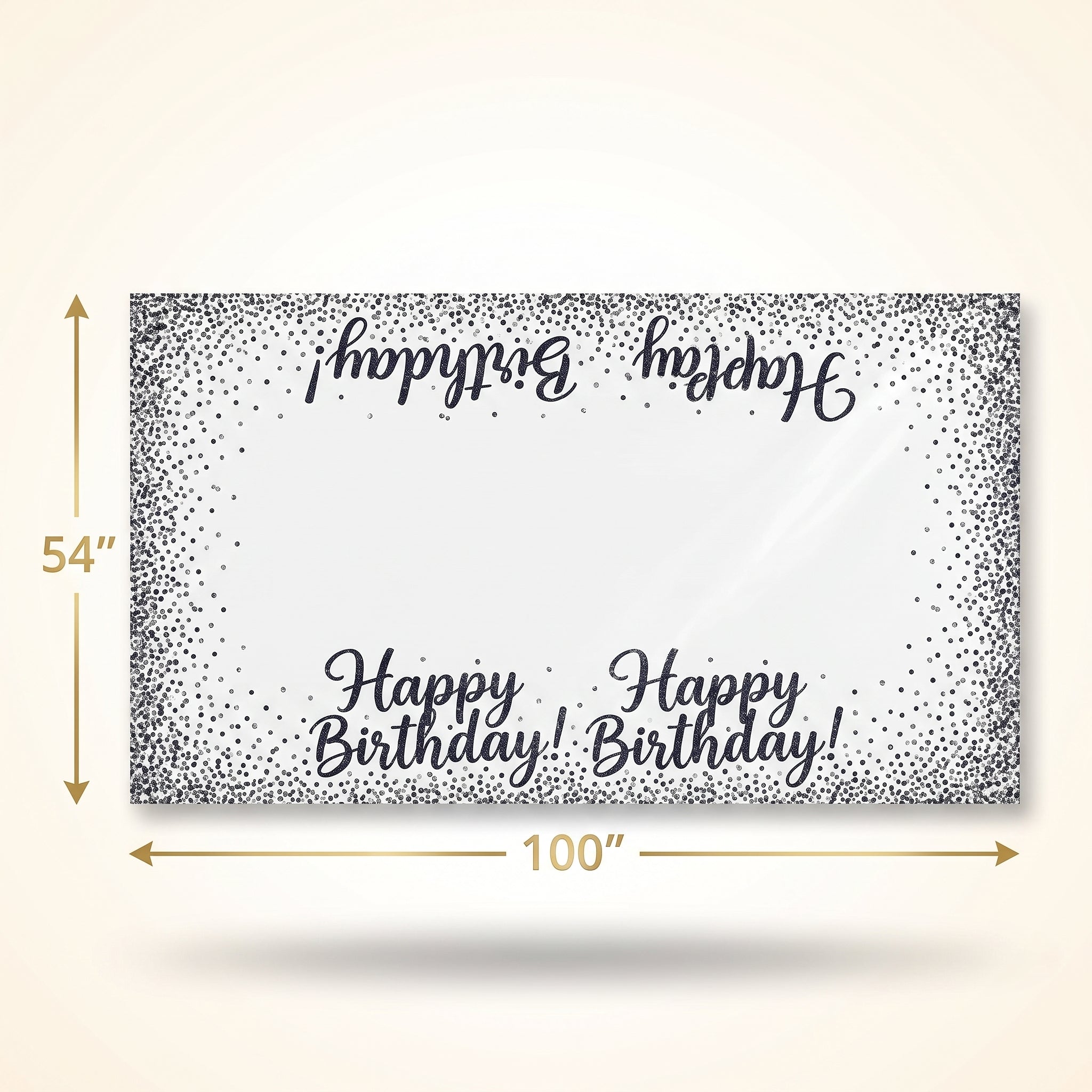 Sparkling Celebration "Happy Birthday" Reusable Table Cover