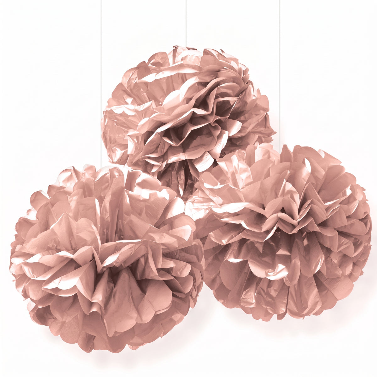 Rose Gold Fluffy Paper Decorations