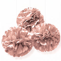 Rose Gold Fluffy Paper Decorations