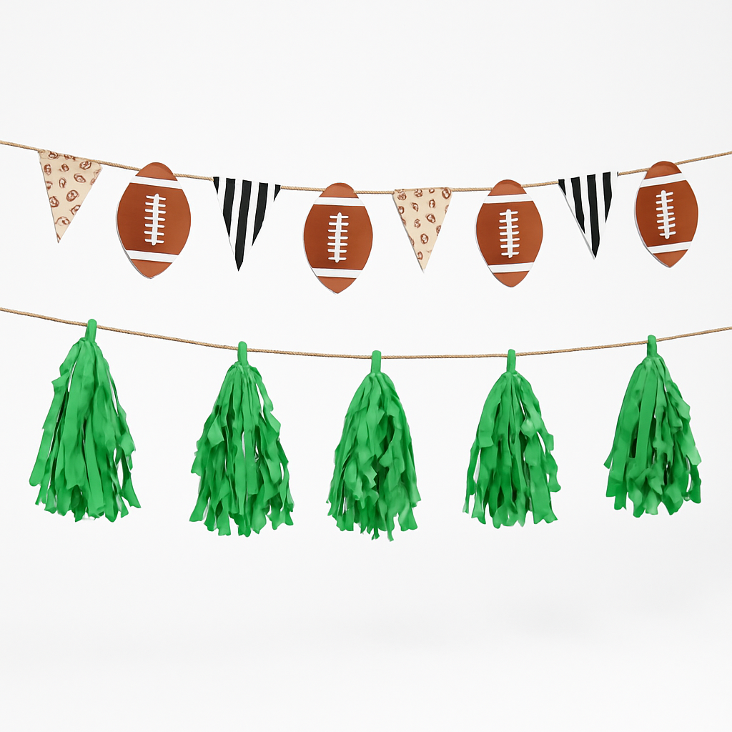 Football Pennant & Tassel Banner Set for Sports Parties
