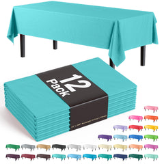 Aqua Blue Table Covers | 12 Pack