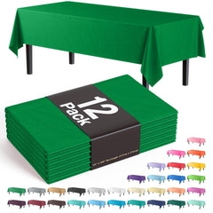 Emerald Green Table Covers | 12 Pack