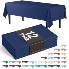 Premium Navy Blue Table Covers | 12 Pack