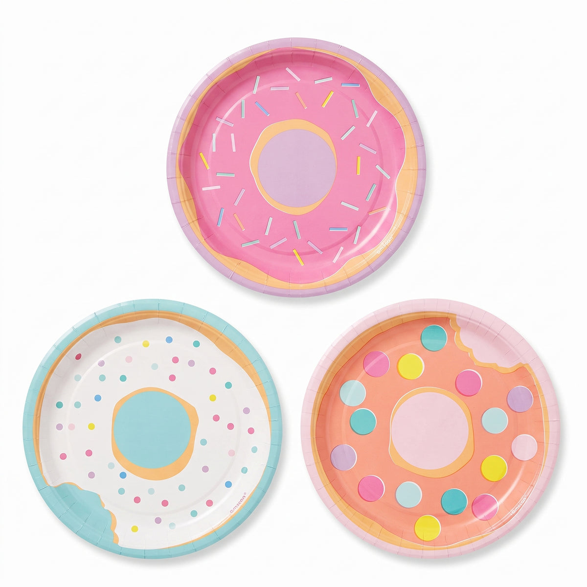 Donut Party 7" Round Paper Plates