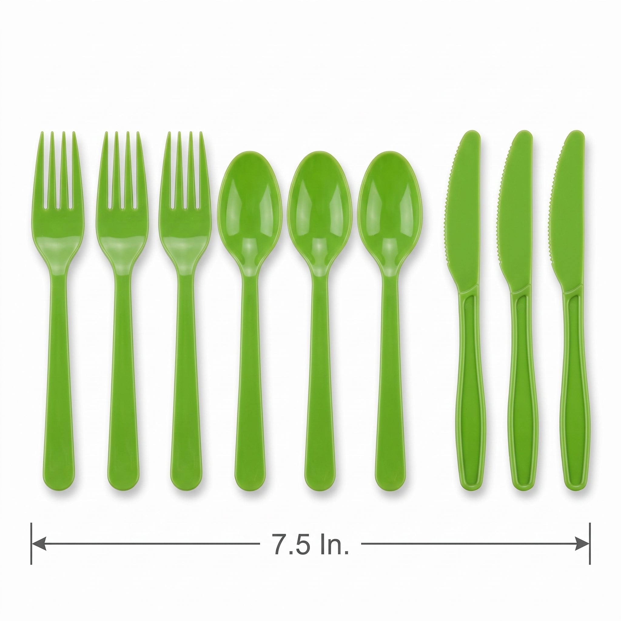 Kiwi Green Heavy-Duty Plastic Cutlery Set - 80 Count