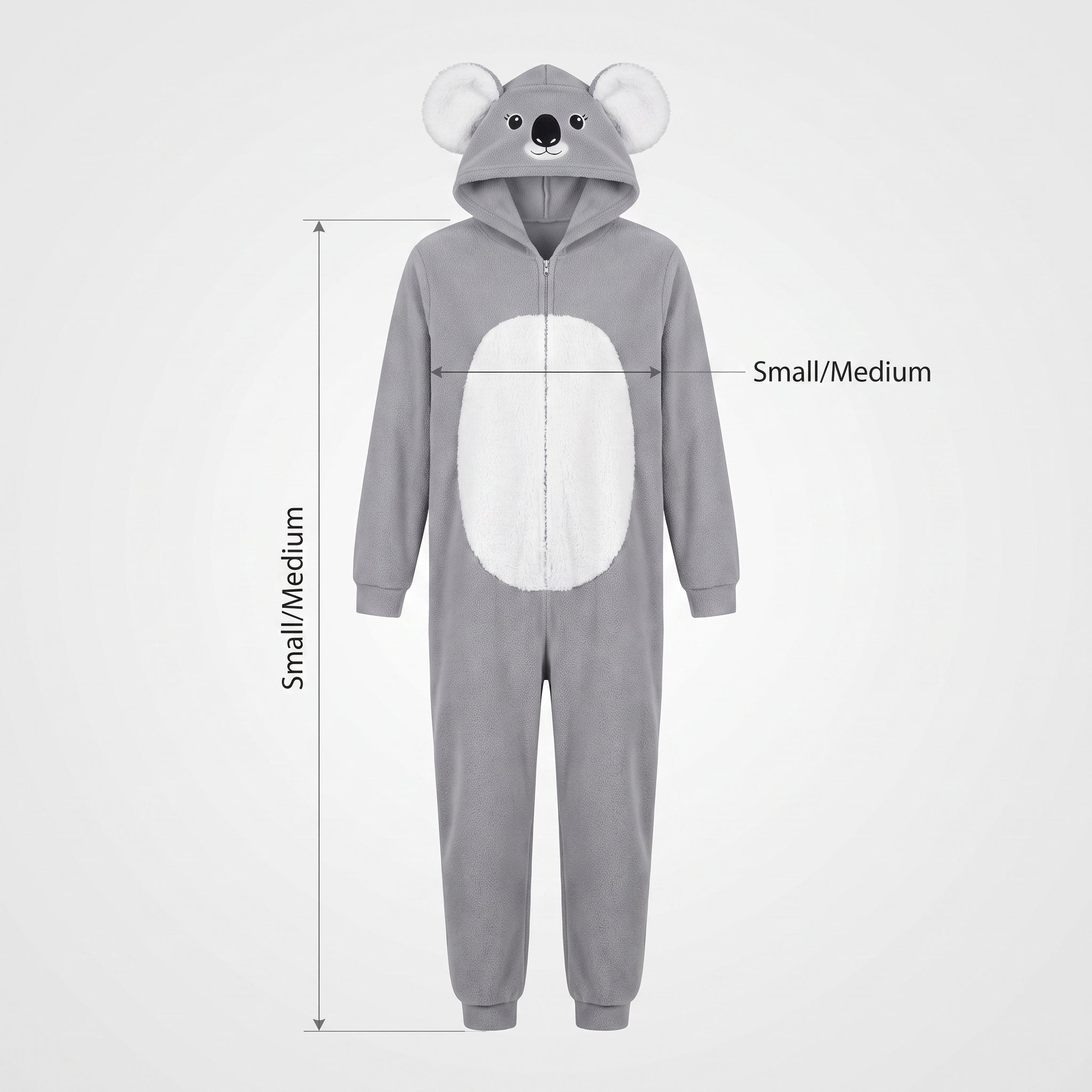 Cozy Koala Zipster Costume for Adults - Adult S/M