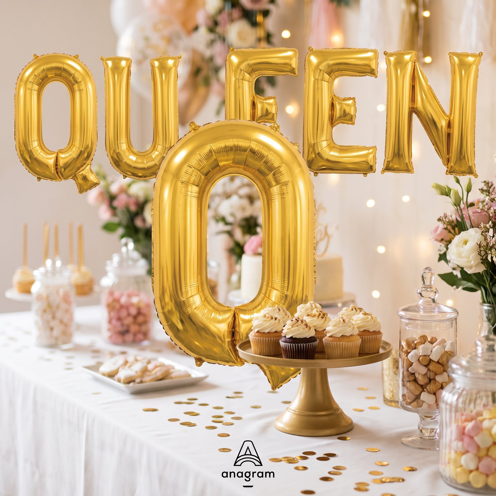 Gold Foil Letter "Q" Balloon - Metallic Party Decor
