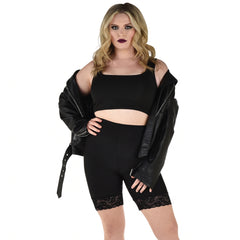 Plus Size Lace Trim Halloween Bike Shorts - Adult Plus