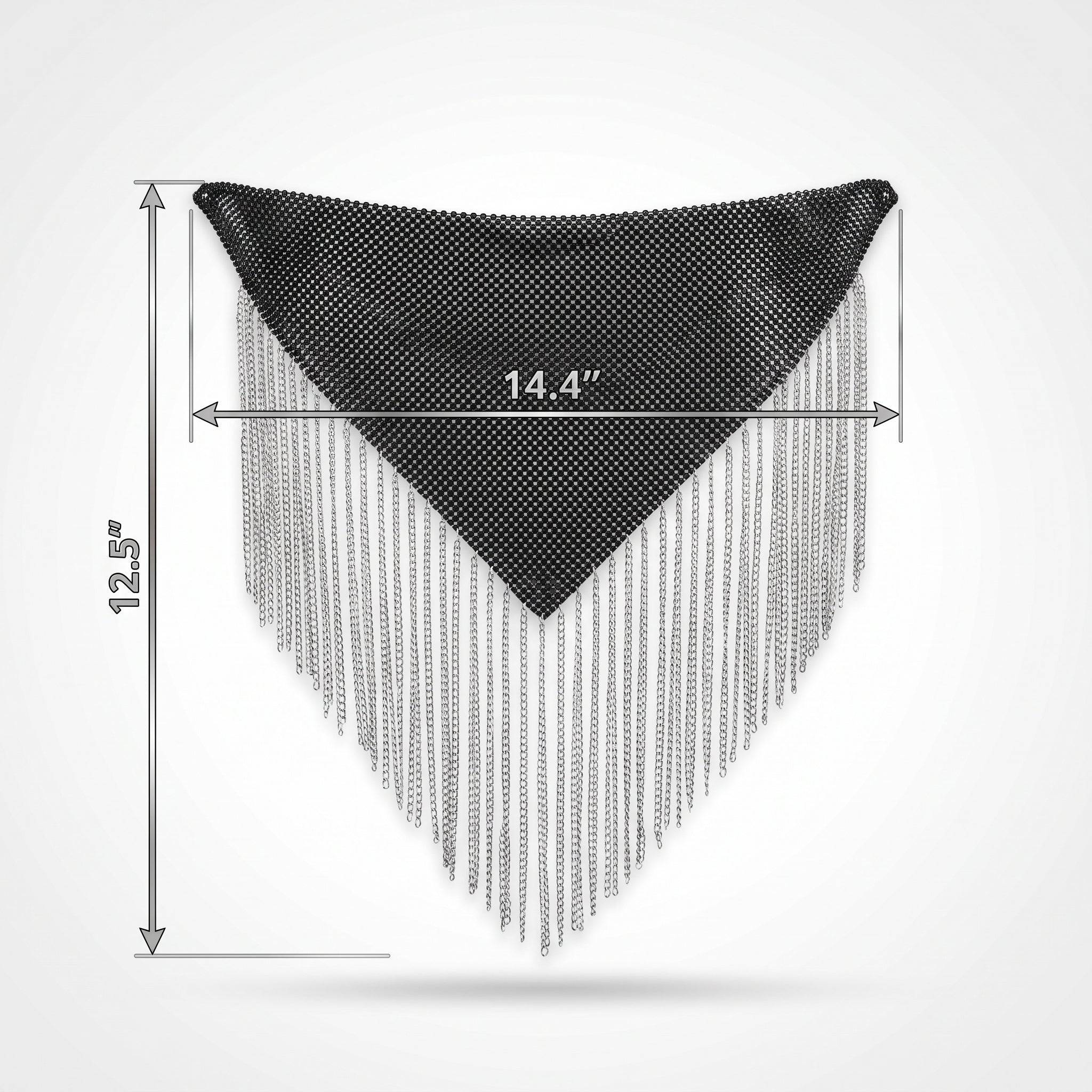 Cowgirl Glam Metal Mesh Bandana with Fringe