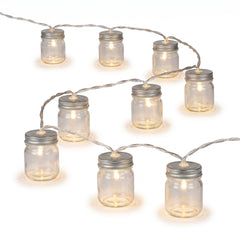 Mason Jar LED String Lights - 5 ft, 10 Lights