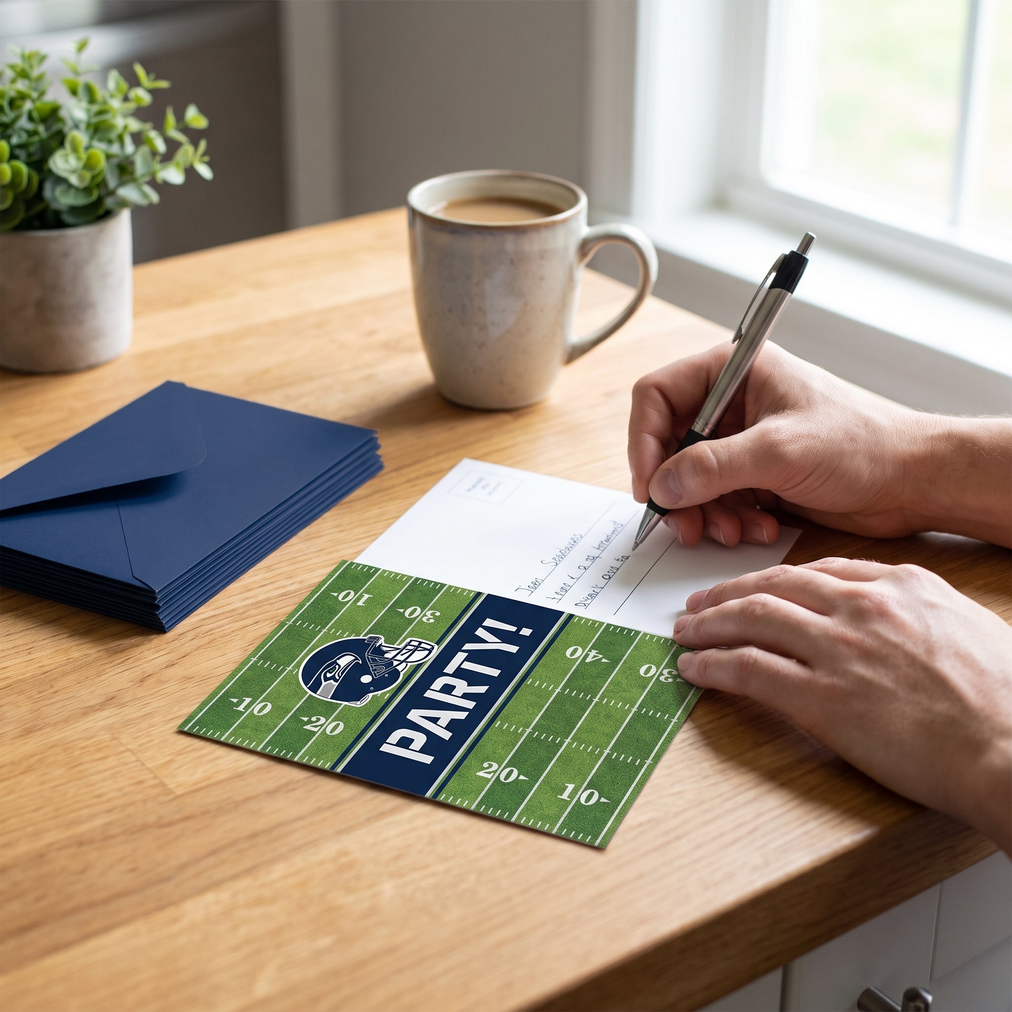 Seattle Seahawks Party Invitation & Thank You Card Set