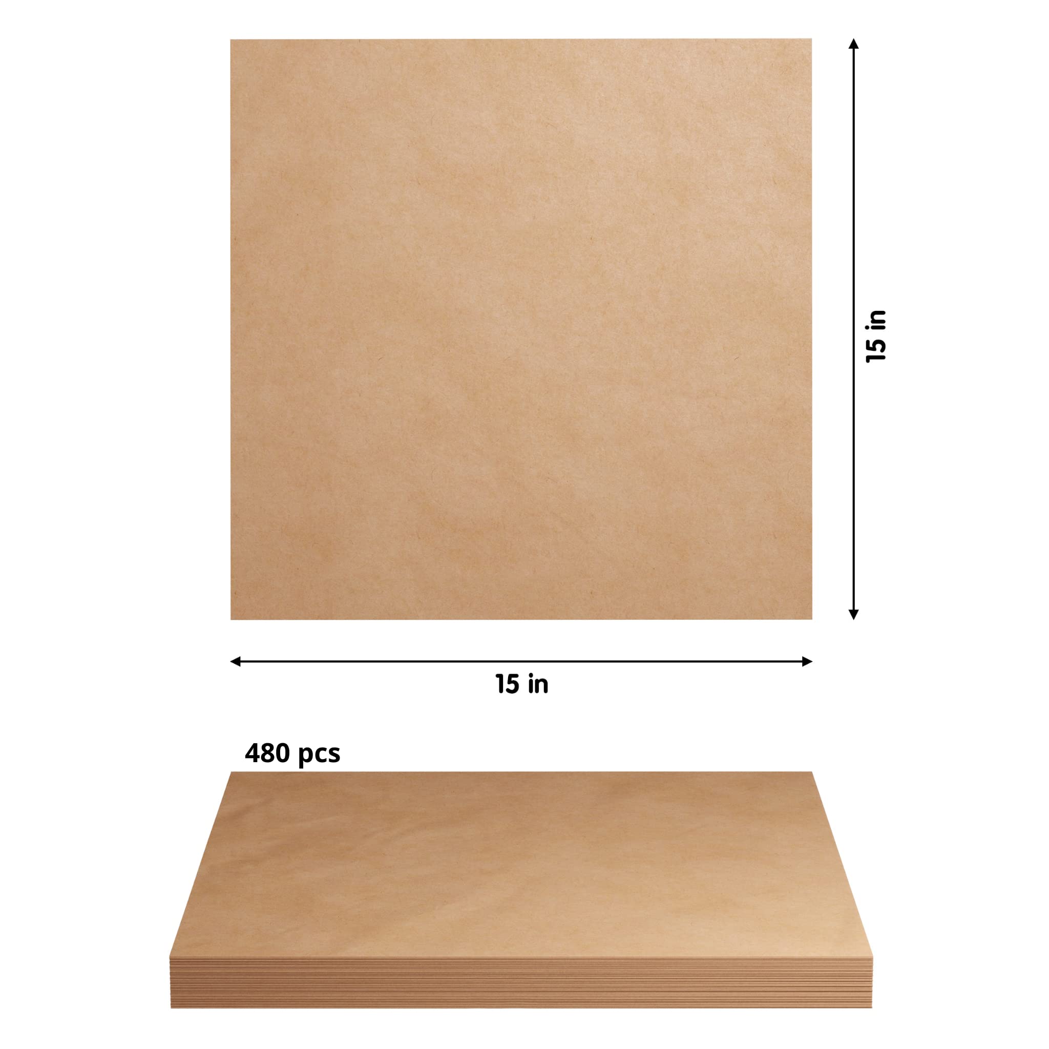 15 x 15 Kraft Paper Ream - 480 Sheets