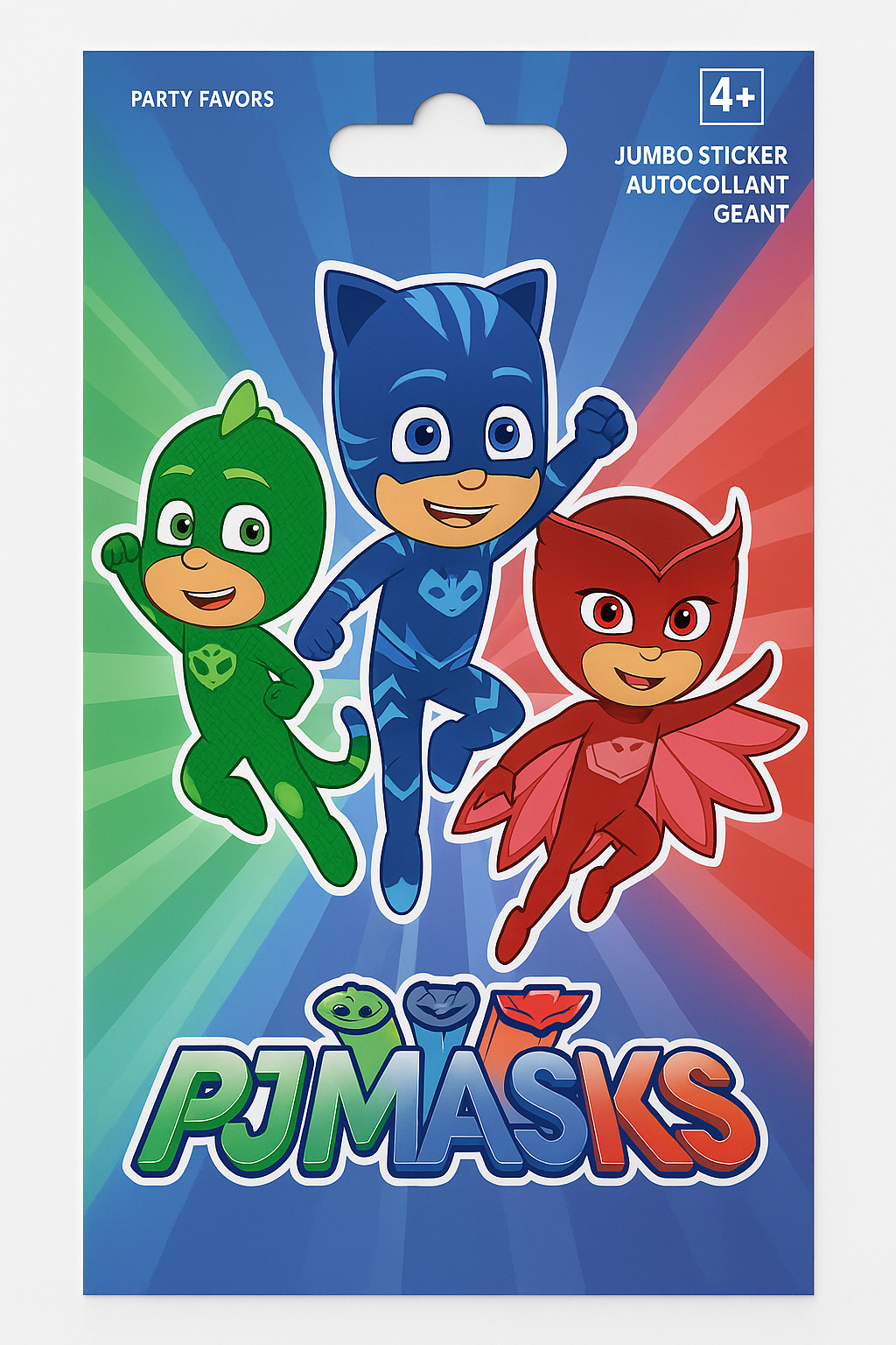 PJ Masks Jumbo Sticker Sheet for Kids' Birthday Parties