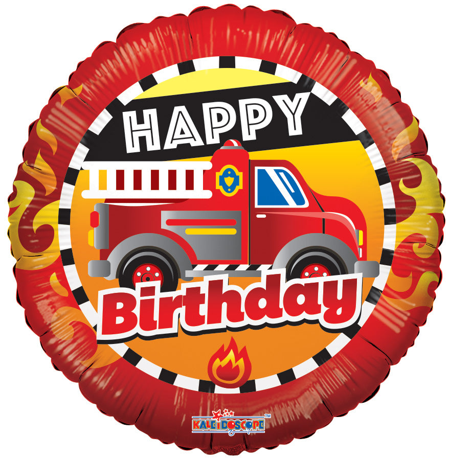 Birthday Fire Truck Balloon