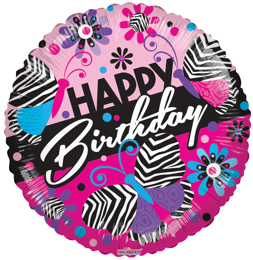 Birthday Zebra Balloon