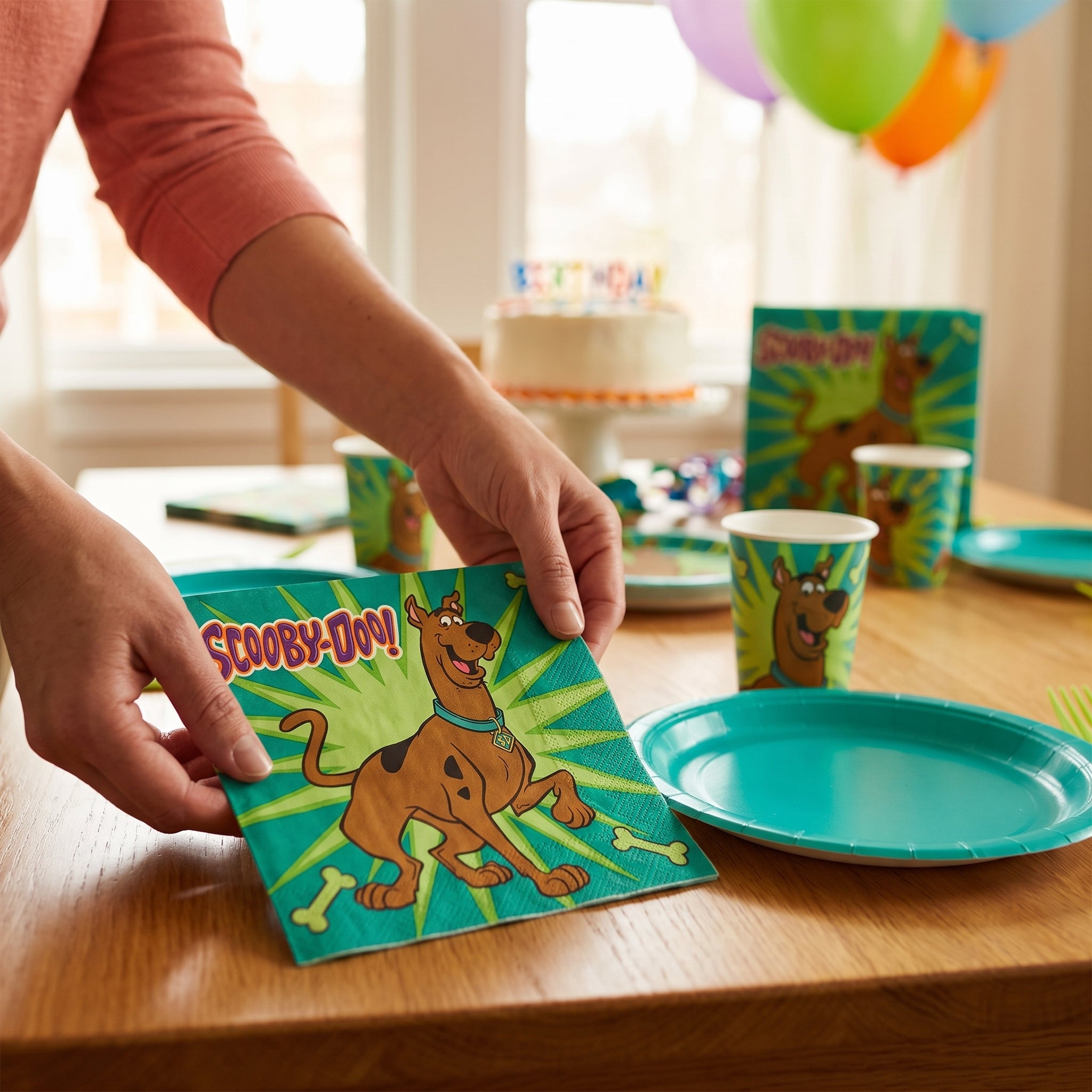 Scooby-Doo Lunch Napkins - 6.5 In. x 6.5 In. - Kids Birthday Party Supplies