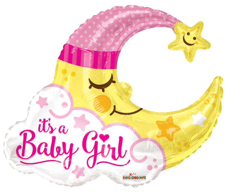 Baby Girl Moon Shape Balloon