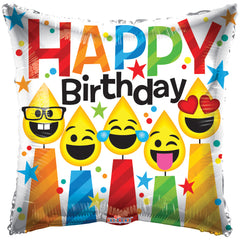 Happy Birthday Candel Smiley Balloon