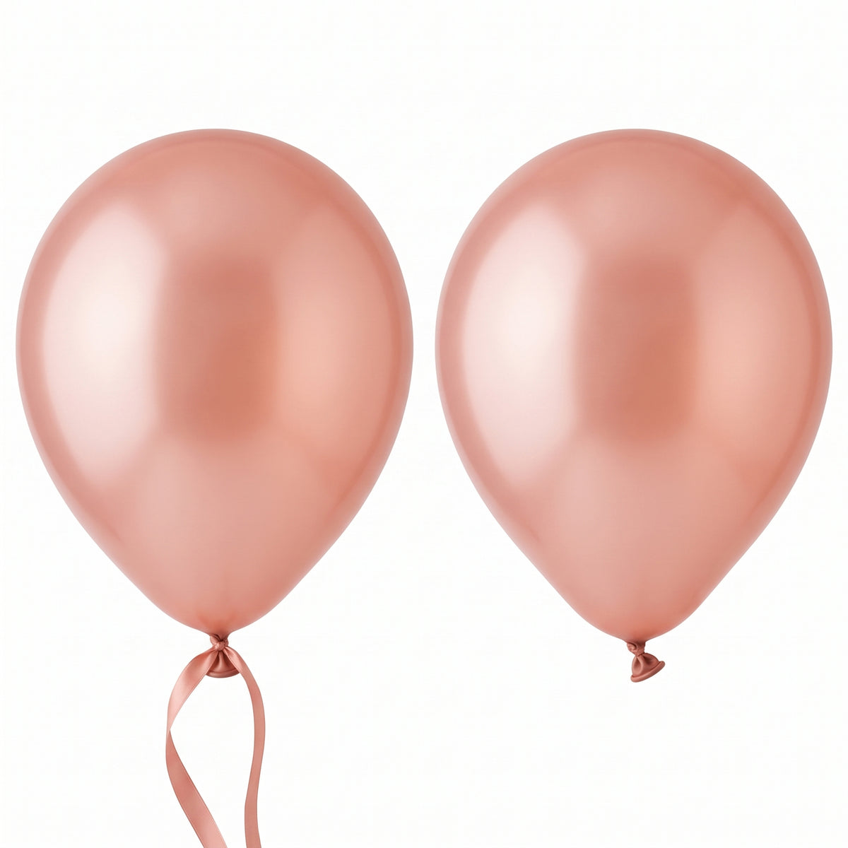 Rose Gold Pearl Latex Balloons, 9-Inch, 20-Pack