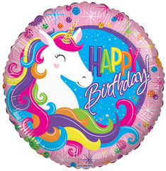 Happy Birthday Classic Unicorn Balloon