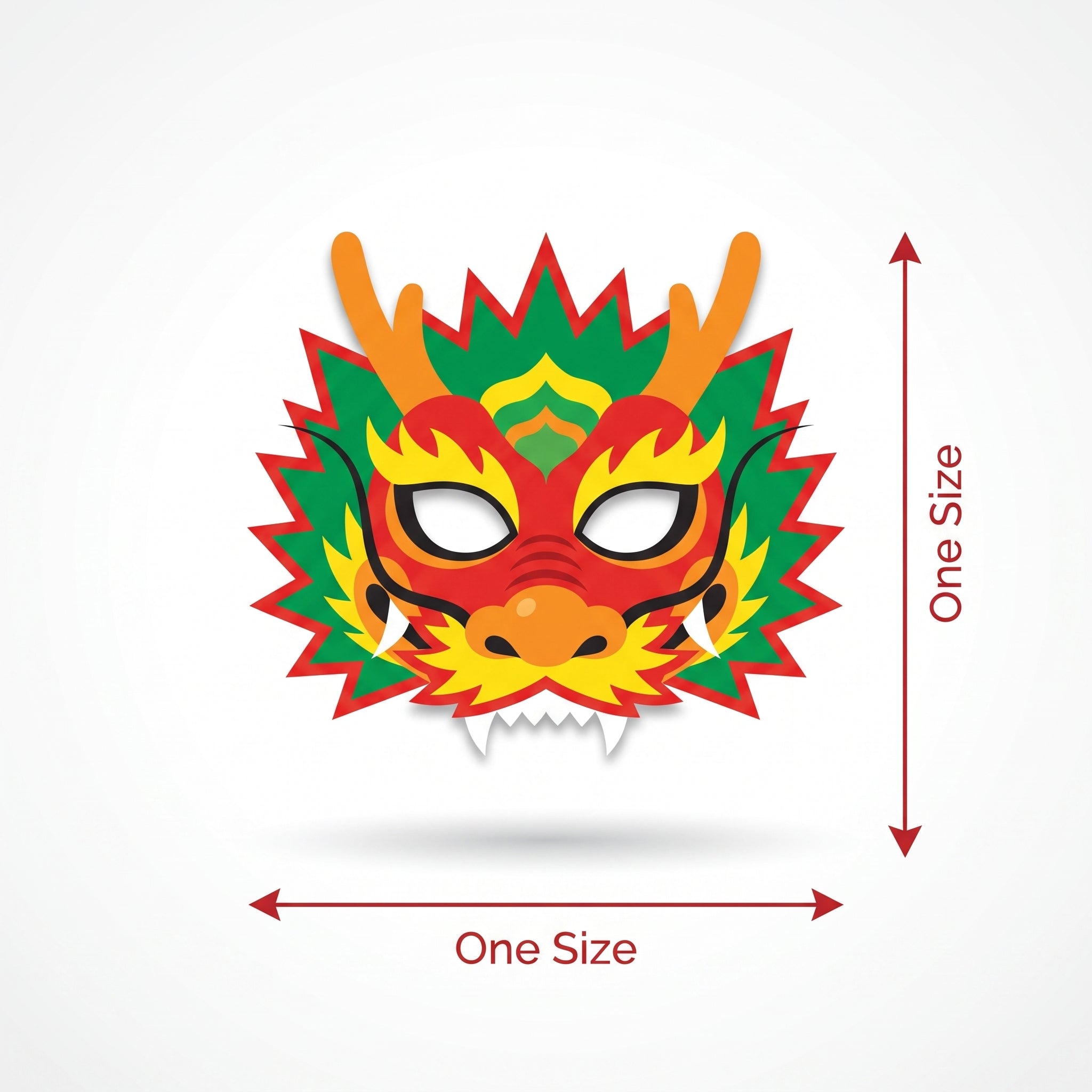 Vibrant Lunar New Year Dragon Paper Masks - 8 Pack
