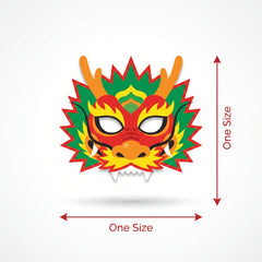Vibrant Lunar New Year Dragon Paper Masks - 8 Pack