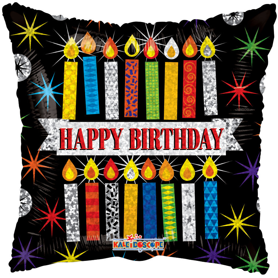 Birthday Patterned Candles Balloon