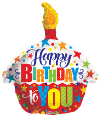 Happy Birthday Cupcake Balloon