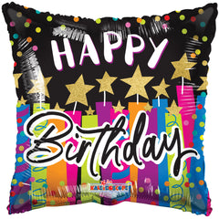 Happy Birthday Candels & Stars Balloon