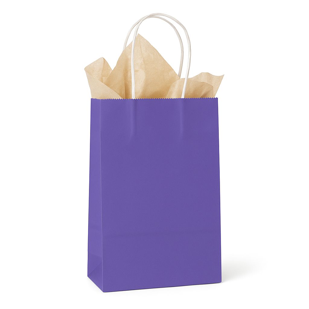 Elegant Purple Kraft Gift Bag