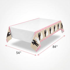 Elegant Wedding Attire Plastic Table Cover