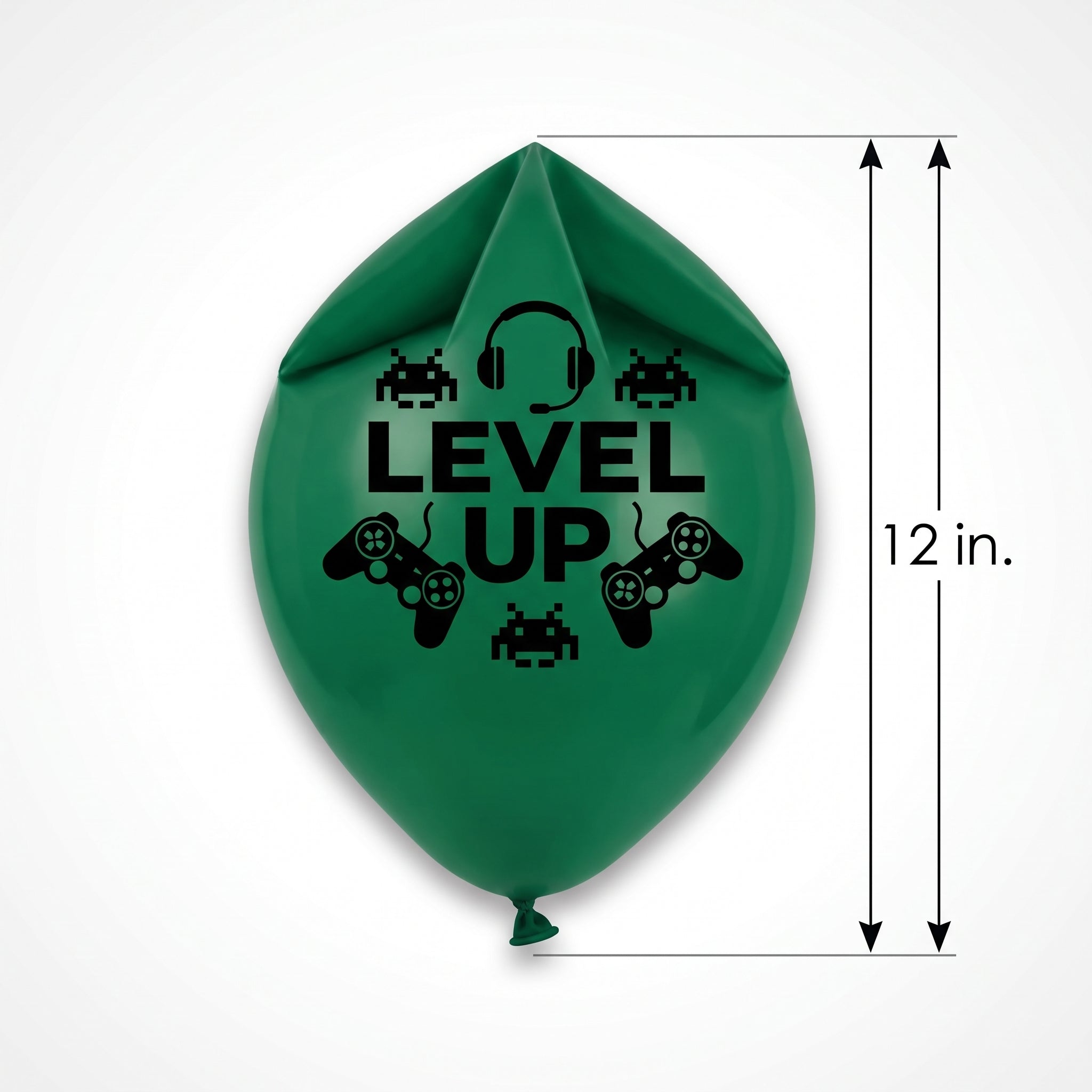 Level Up Gamer-Themed Latex Balloons, 12-Inch, 6-Pack