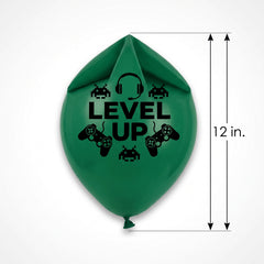 Level Up Gamer-Themed Latex Balloons, 12-Inch, 6-Pack