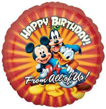 Happy Birthday Mickey Balloon