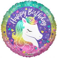 Birthday Rainbow Unicorn Balloon