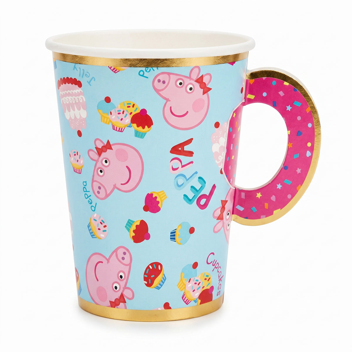 Peppa Pig Tea Party Paper Cup with Handle - 9oz