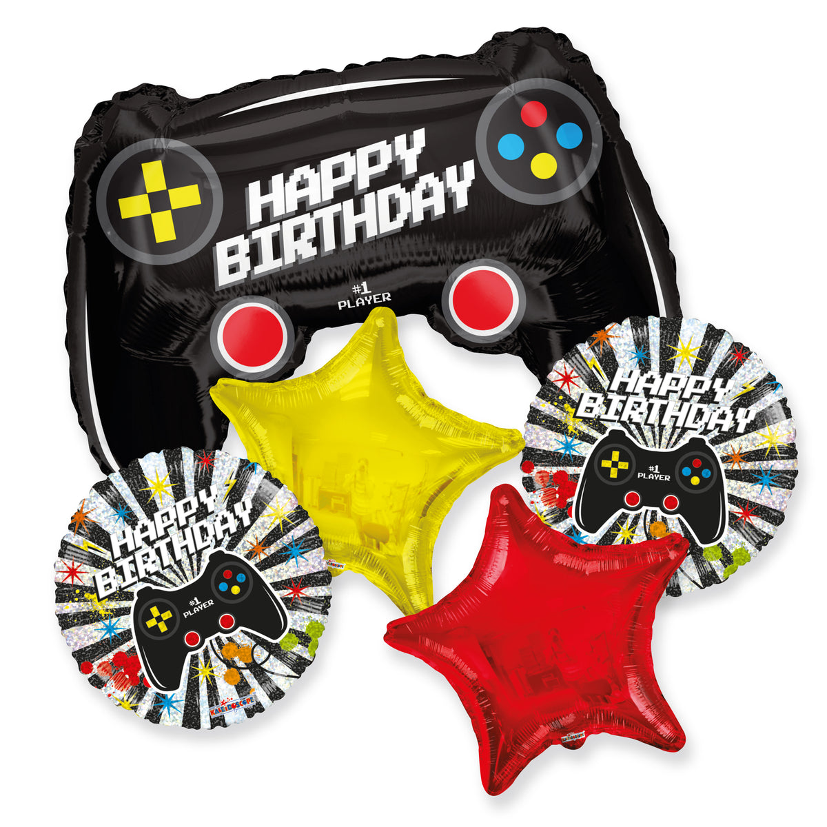 Bb Birthday Gamer Bouquet Balloon