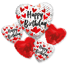 Bb Birthday Heart Bouquet Balloon