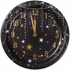 Midnight Hour New Year's Eve Paper Plates - 6.75"