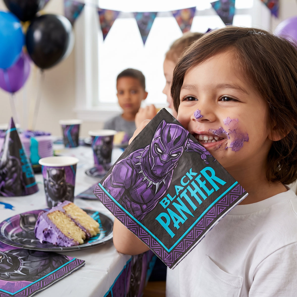 Marvel Black Panther Lunch Napkins - 6.5 In. x 6.5 In., 16-Pack