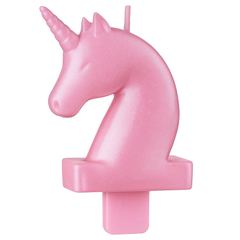 Enchanted Unicorn Wax Birthday Candle ‚Äì Sparkling Pink