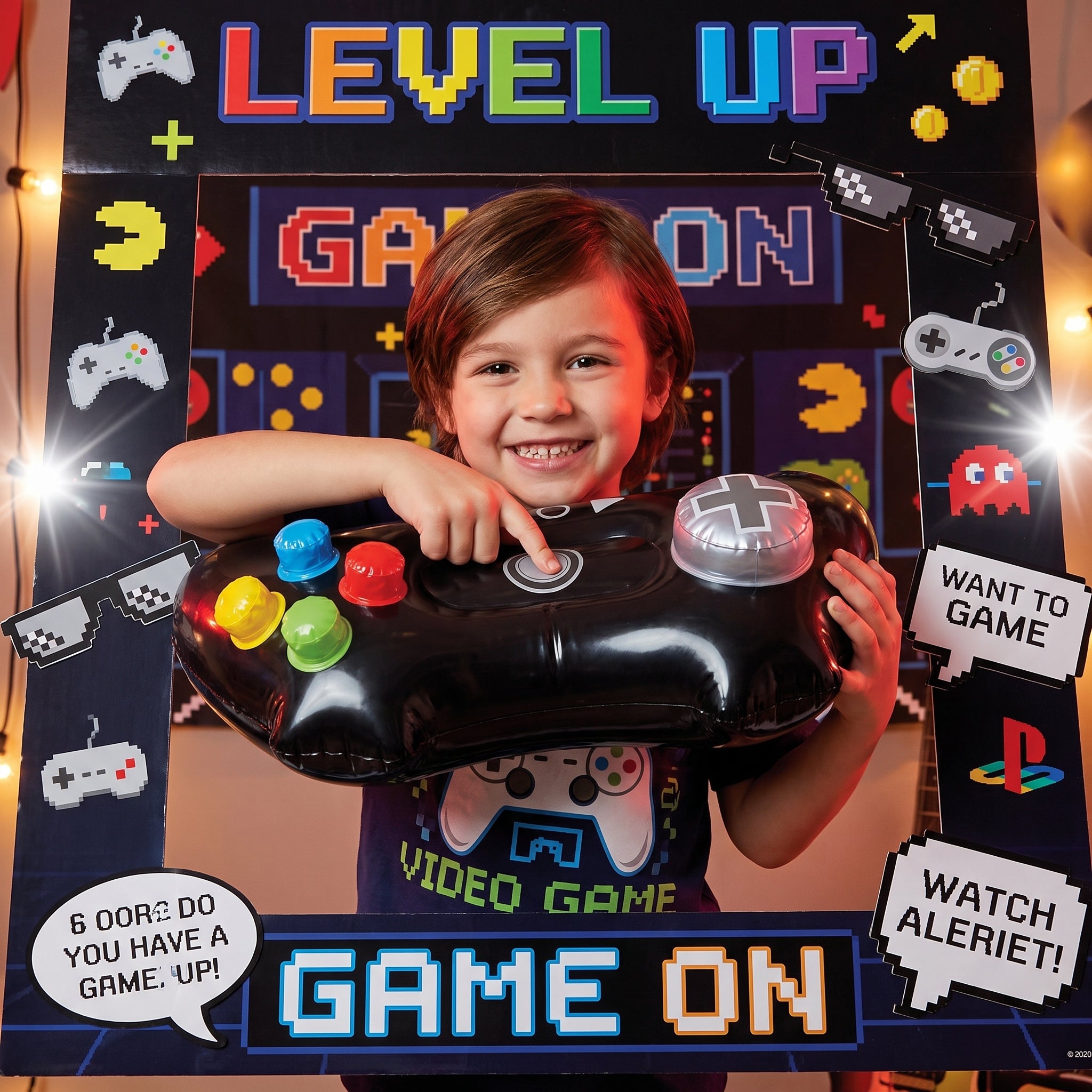 Level Up Inflatable Video Game Controller for Kids' Parties