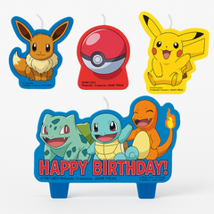 Pokemon Birthday Candle Set - 4 Pack