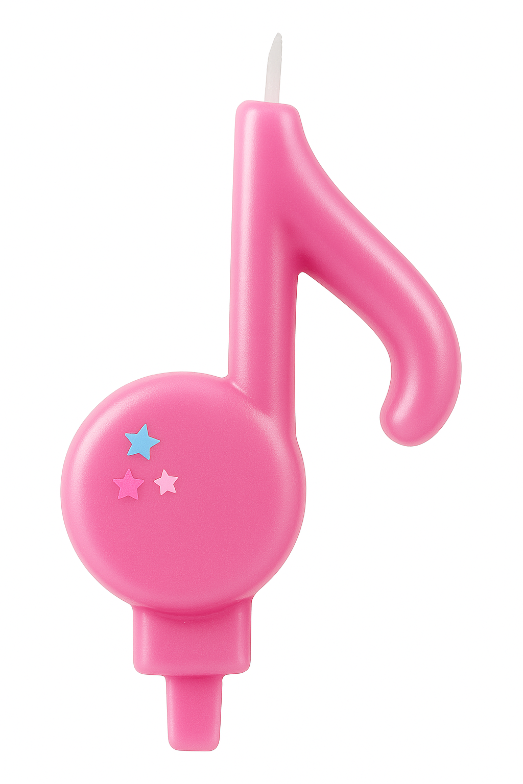 Internet Famous Music Note Birthday Candle - Pink, 1.25-Inch