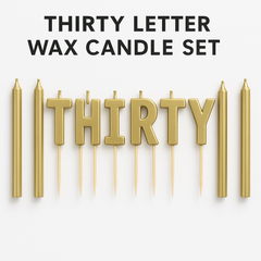 Golden Age 30th Birthday Candle Set