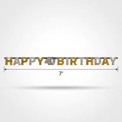 Prismatic 40th Birthday Celebration Banner